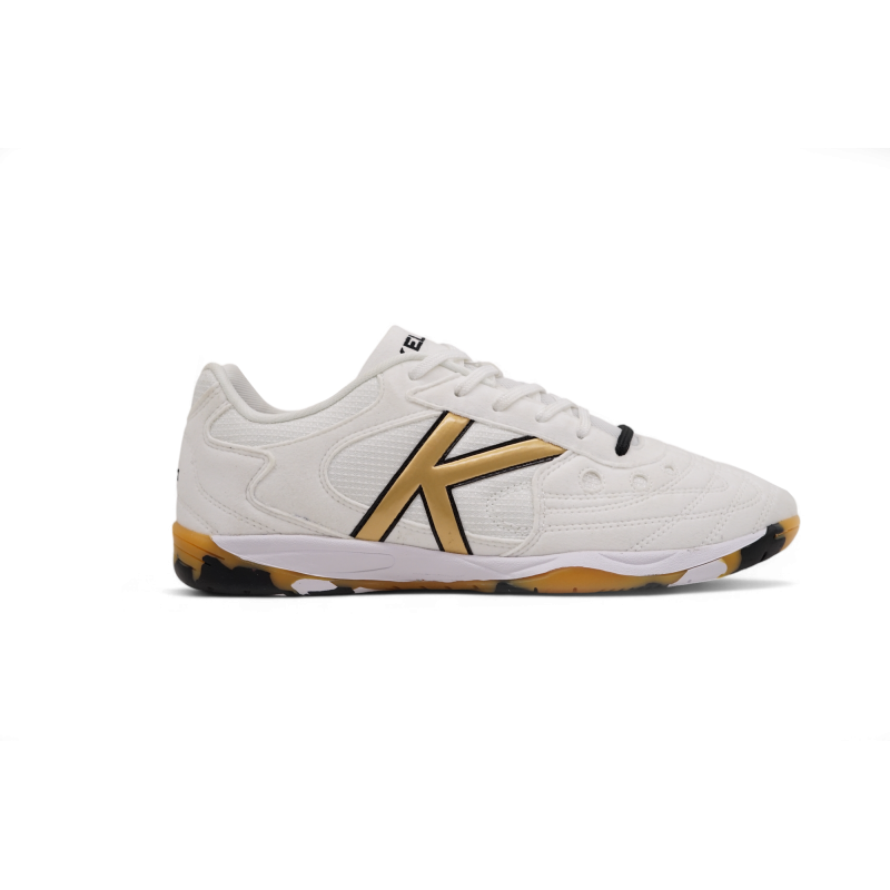 Zapatillas de Fútbol Sala Kelme Indoor Copa Blanco/Oro/Negro